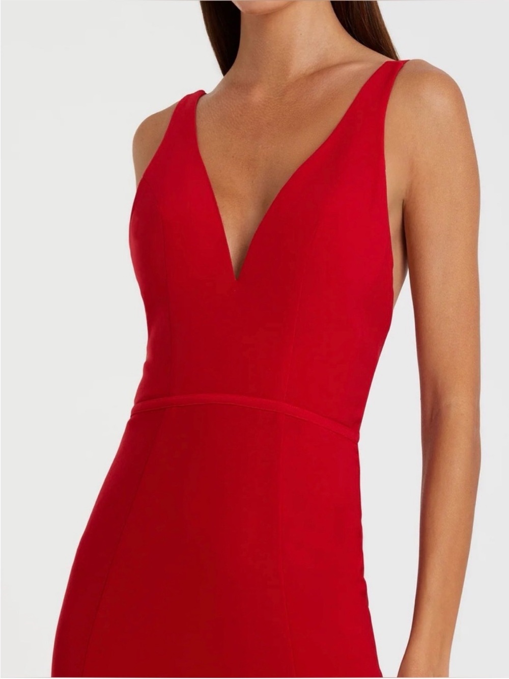 Mac Duggal 🌹Red V-Neck Sleeveless Women's Dress